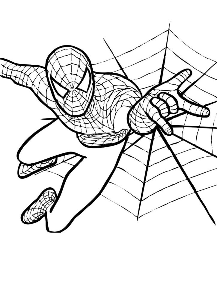 Spiderman Coloring Picture 724x1024 Spiderman Coloring Picture