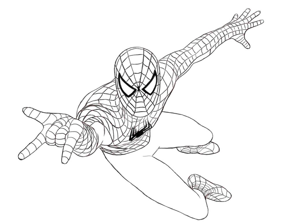 1010x768 Spiderman Coloring Pages
