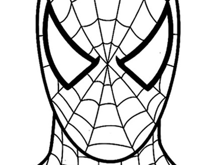 Spiderman Mask Coloring Page