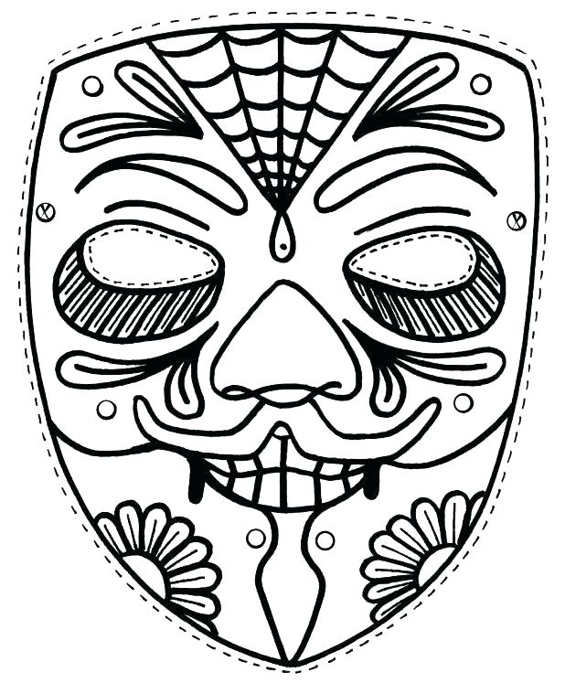 Spiderman Mask Coloring Page at GetColorings.com | Free printable ...