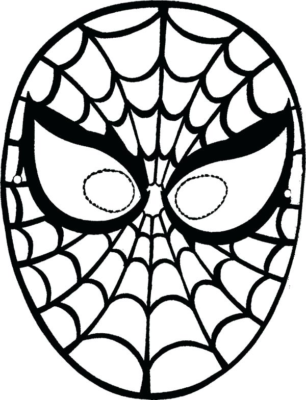 Spiderman Mask Coloring Page at GetColorings.com | Free printable ...