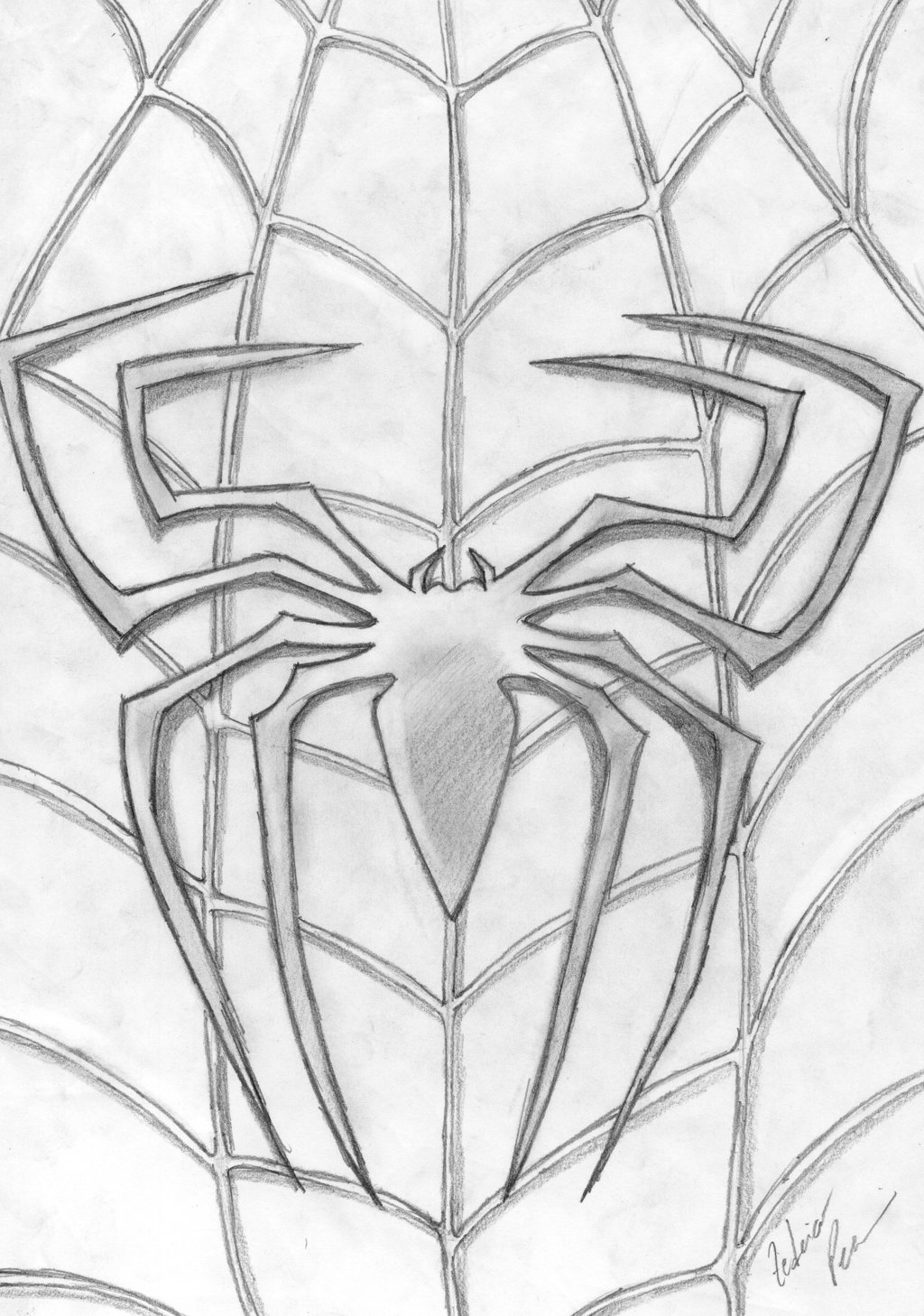 1024x1458 Drawn Spiderman Logo