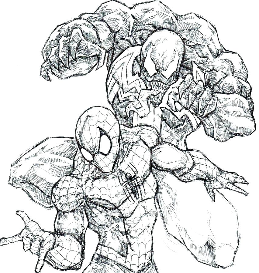 852x900 Spiderman And Venom Coloring Pages Venom Coloring Page Free