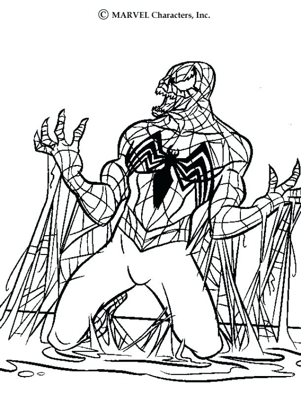 610x850 Spiderman Vs Venom Coloring Pages Spiderman 3 Coloring Pages