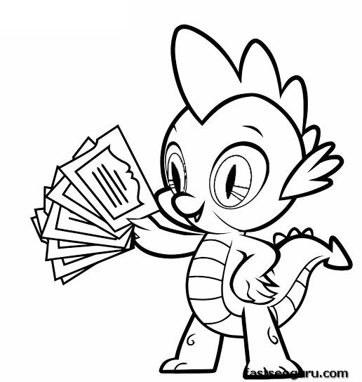 Spike Coloring Pages