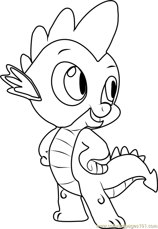 551x799 Spike The Dragon Coloring Pages