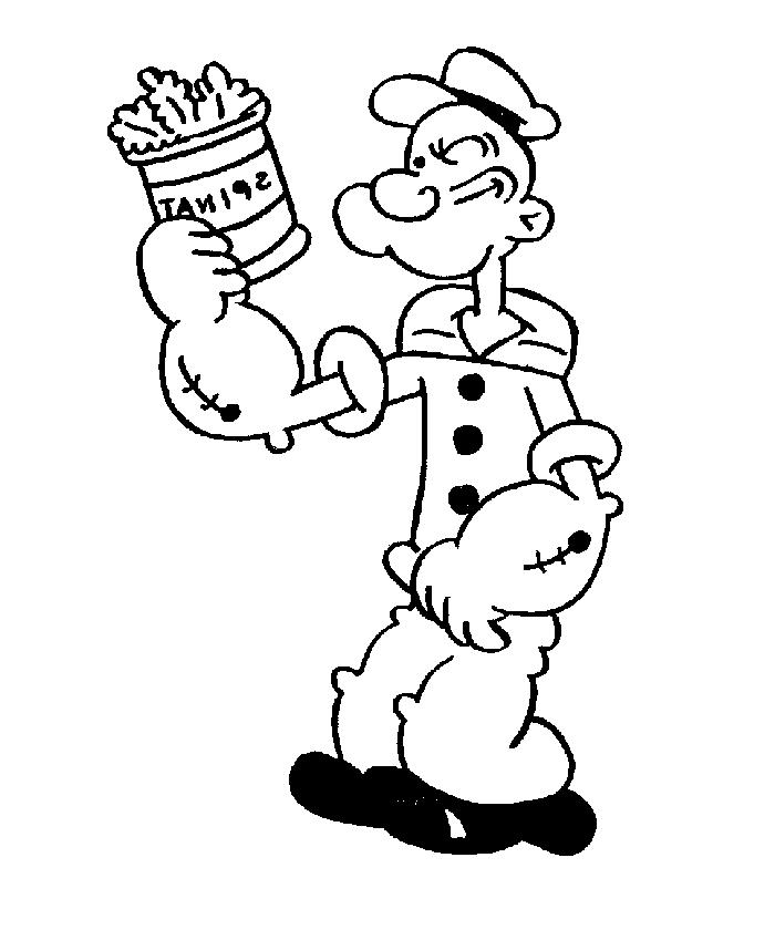 700x840 Popeye Pictures Coloring Sheets Free Printables