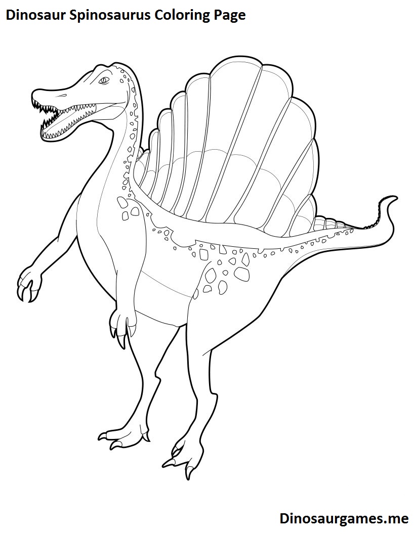 Dinosaur Spinosaurus Coloring Page Pages 820x1060 Dinosaur Spinosaurus Coloring Page Pages