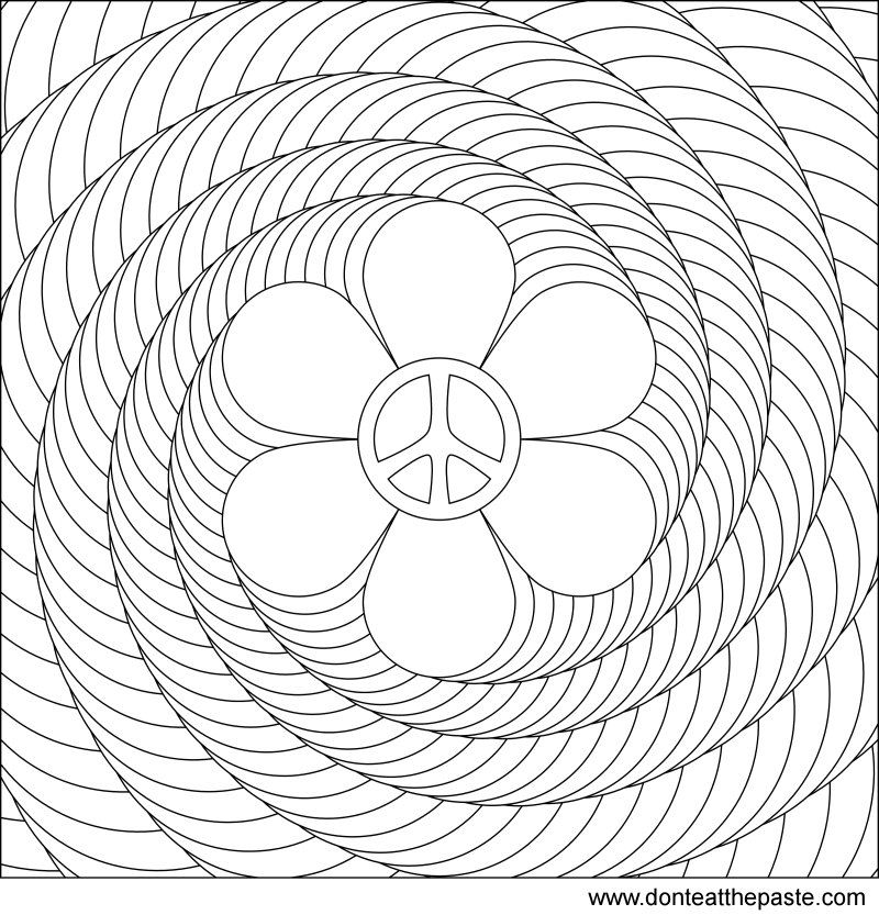 800x833 Flower Power Spiral Coloring Page Spiral, Flower Power And Mandala