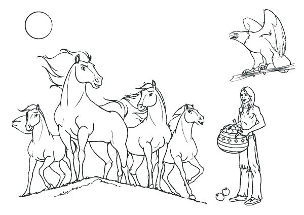 Spirit Horse Coloring Pages Horse Coloring Page Horses Coloring 600x424 Spirit Horse Coloring Pages Horse Coloring Page Horses Coloring