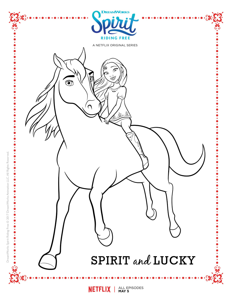 Spirit Riding Free Coloring Page Spirit And Lucky 800x1035 Spirit Riding Free Coloring Page Spirit And Lucky