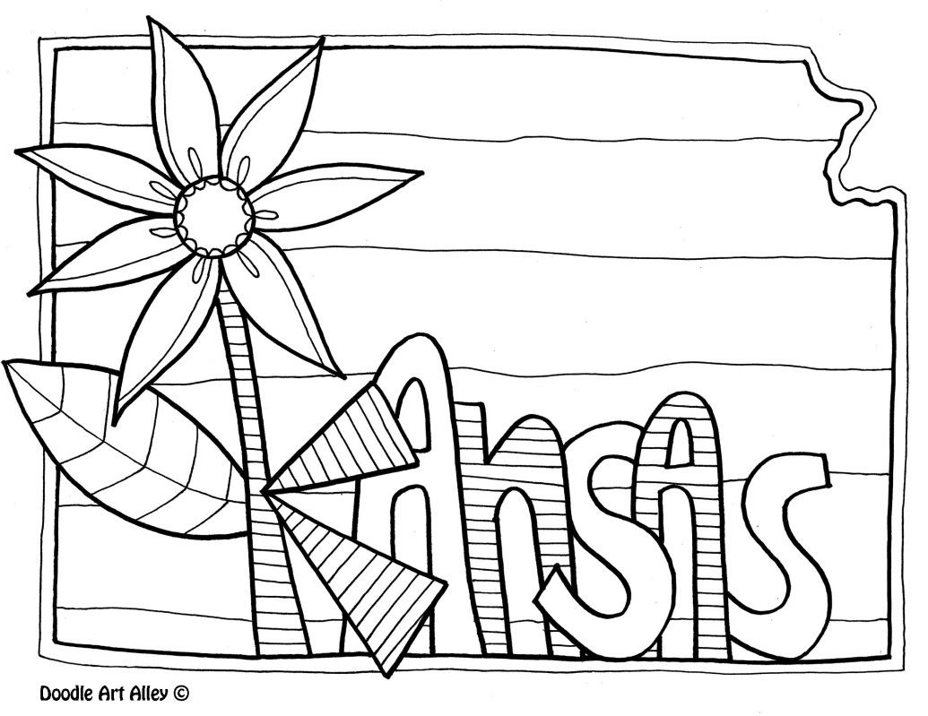 Awesome Kansas Coloring Page By Doodle Art Alley Free Coloring 1035x799 Awesome Kansas Coloring Page By Doodle Art Alley Free Coloring