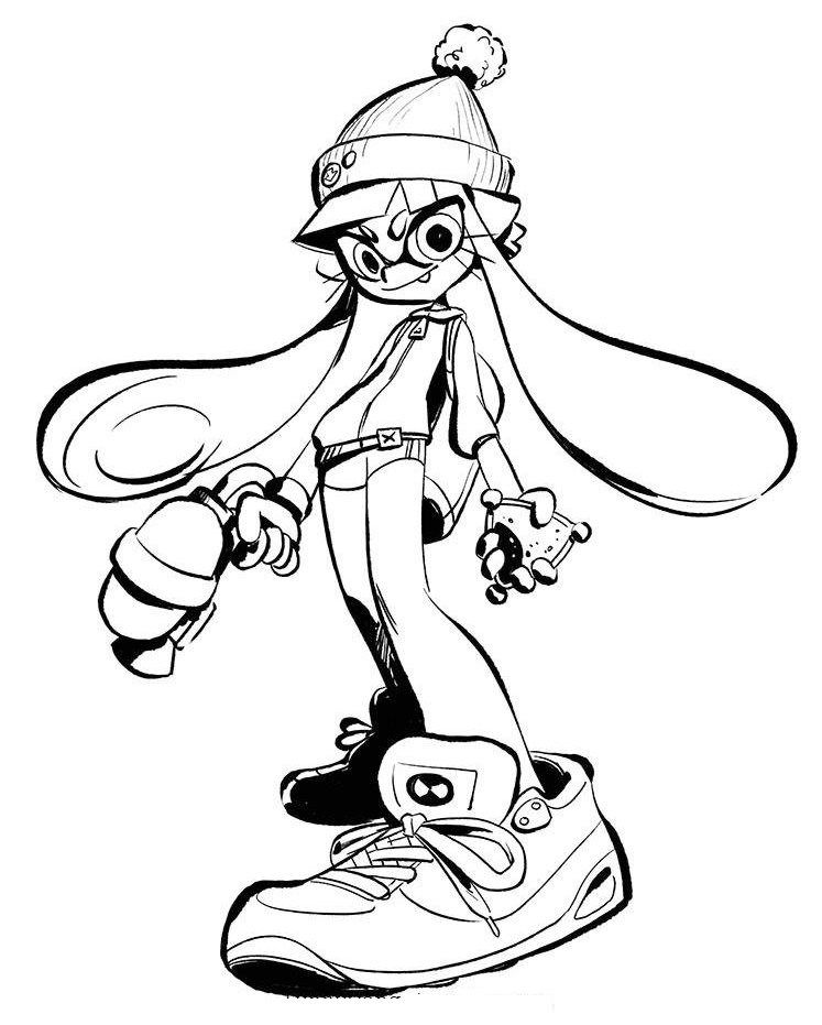 747x931 Splatoon 2 Coloring Sheet Splatoon
