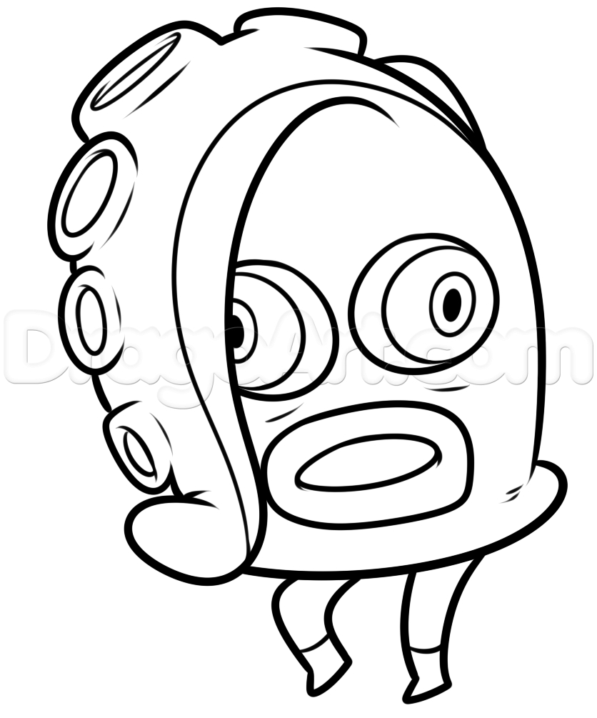 836x1005 Splatoon Coloring Pages Octarians 2 B