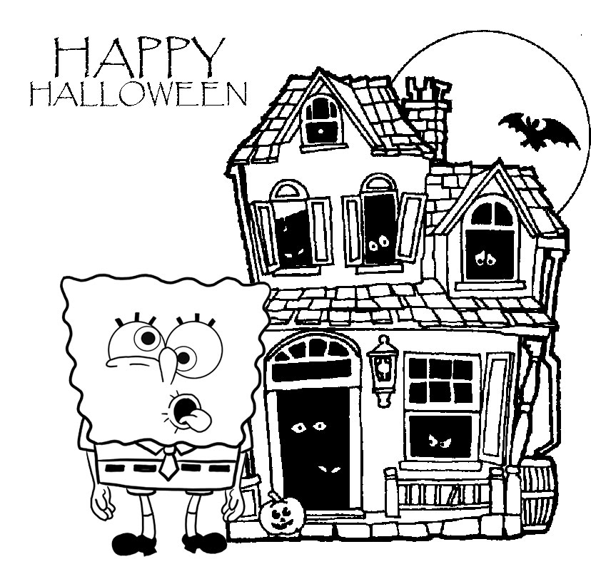 Spongebob Dvd Ghouls Fools + A Halloween Coloring Page 828x805 Spongebob Dvd Ghouls Fools + A Halloween Coloring Page