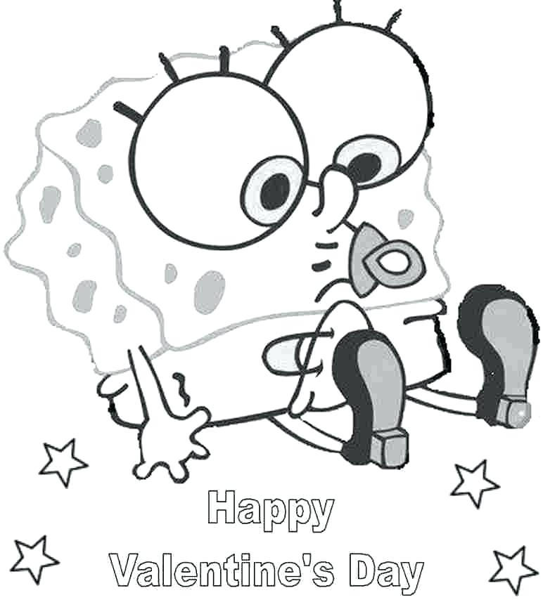 Spongebob Valentines Day Coloring Pages Spongebob Valentine 772x854 Spongebob Valentines Day Coloring Pages Spongebob Valentine