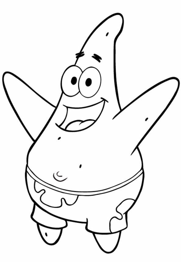 593x858 Kids N Fun Coloring Page Patrick Starfish Patrick Starfish
