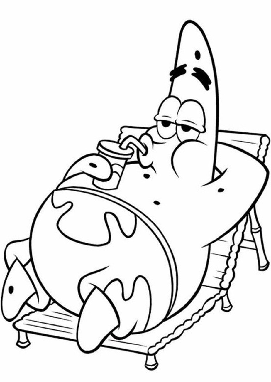 924x1301 Astounding Patrick Coloring Pages Printable To Good Lazy Patrick