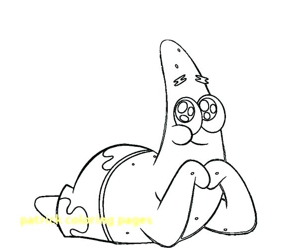 600x500 Spongebob Patrick Squidward Coloring Pages With Starfish Star