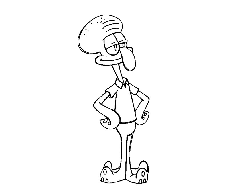 800x667 Spongebob Squarepants Character Squidward Coloring Pages Barriee