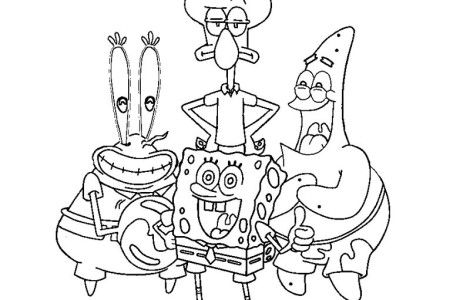470x300 Squidward And Mr Krabs Coloring Pages Coloring Mr