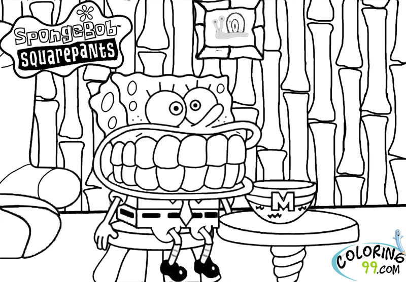 Spongebob Squarepants Coloring Pages Team Colors 800x557 Spongebob Squarepants Coloring Pages Team Colors