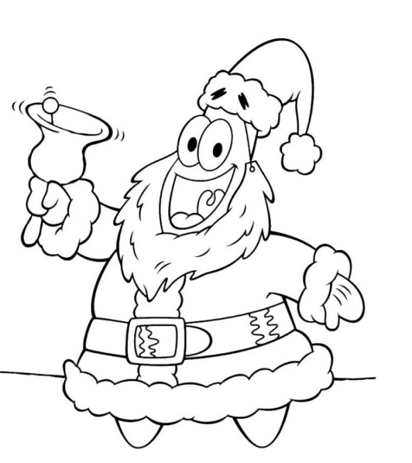 Spongebob Christmas Coloring Pages Printable Christmas Coloring 580x652 Spongebob Christmas Coloring Pages Printable Christmas Coloring