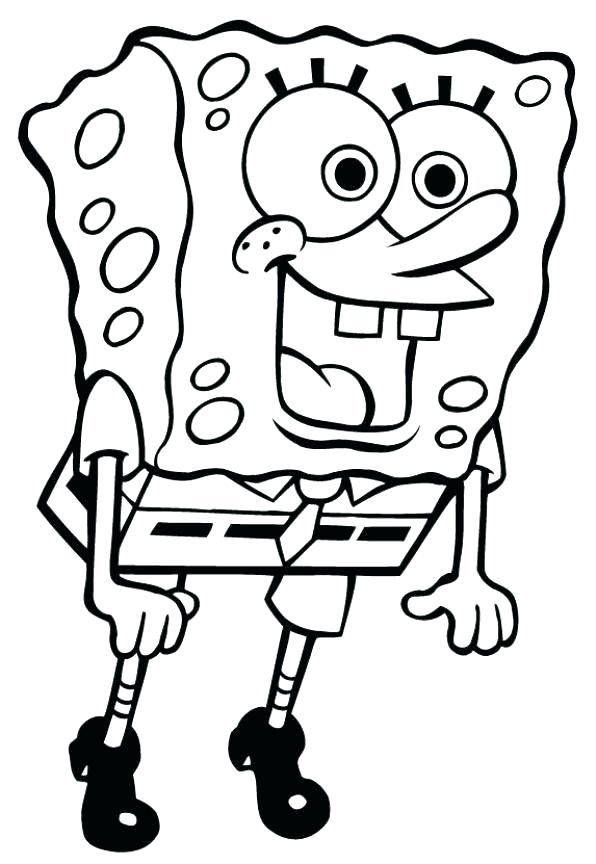 Spongebob Color Page 596x864 Spongebob Color Page