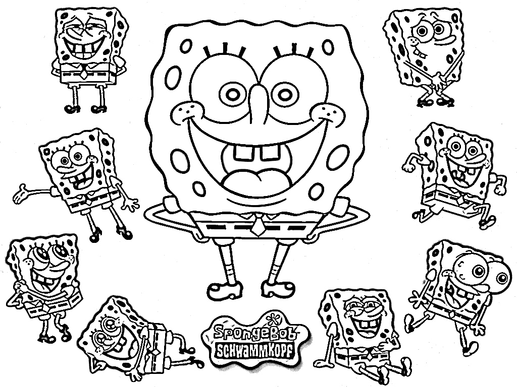 1024x768 Intricate Spongebob Coloring Pages Games Squarepants