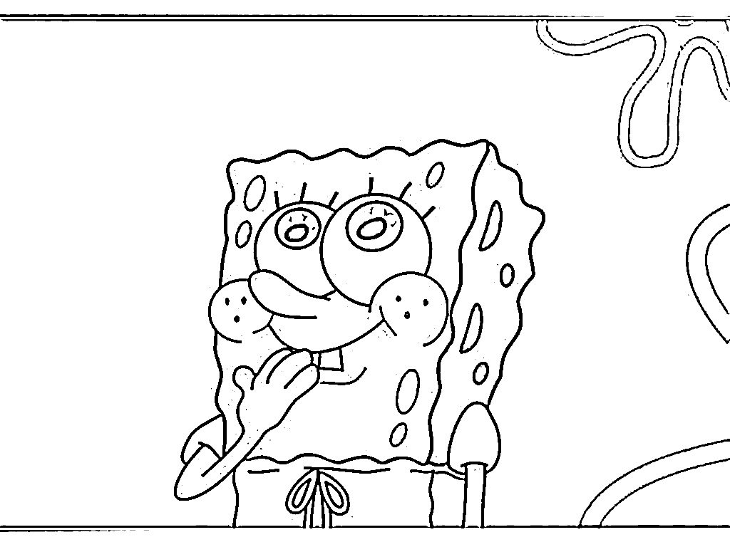 1024x768 Vibrant Spongebob Coloring Pages Games Squarepants