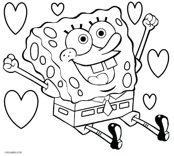 718x646 Sponge Bob Coloring