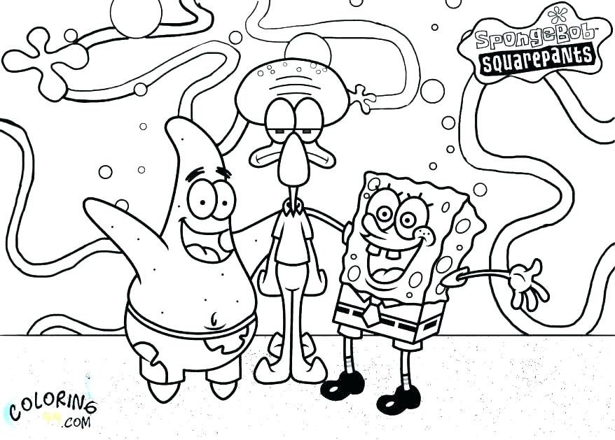 878x629 Spongebob Color Page Colouring Pages Free Printable Color Sheet