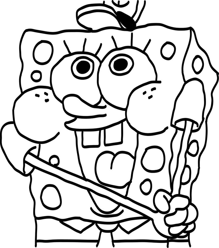 840x952 Fine Decoration Printable Spongebob Coloring Pages Christmas Glum