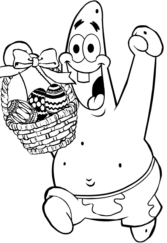 562x818 Patrick Easter Coloring Page