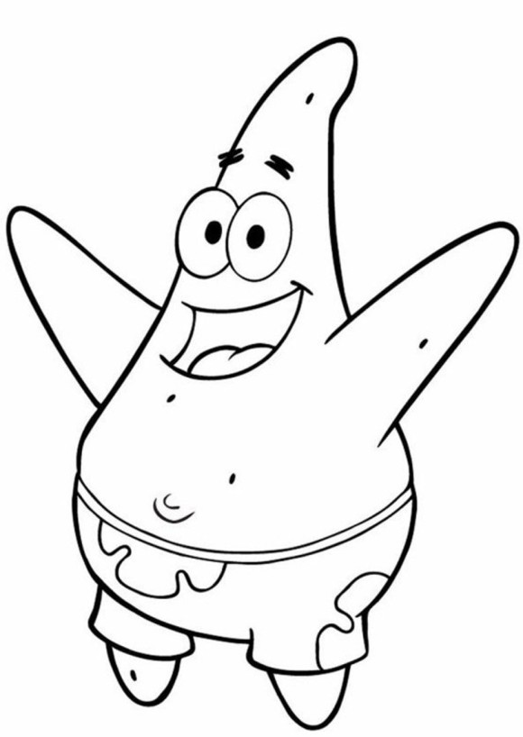580x818 Spongebob Patrick Coloring Pages 1
