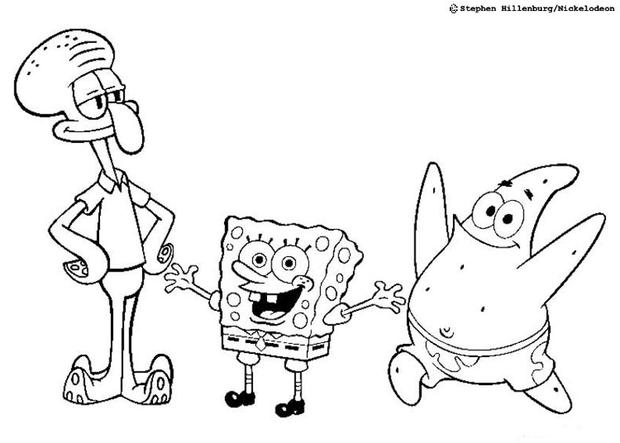 620x443 Spongebob And Patrick Coloring Pages Spongebobs Friends Coloring