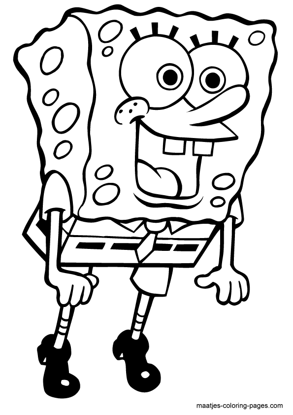 595x842 Happy Spongebob Squarepants Coloring Page Coloring Pageslineart