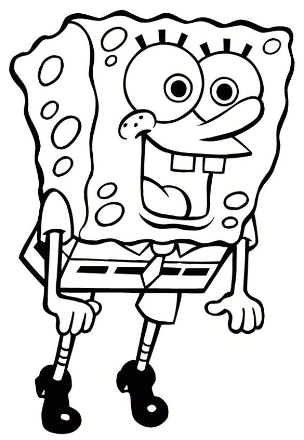 596x864 Spongebob Squarepants Coloring Page Preschool To Cure Print Pict