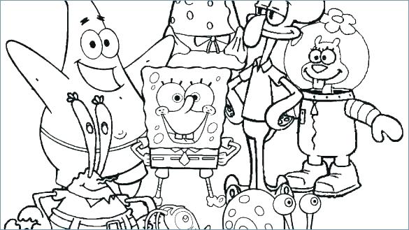 585x329 Spongebob Squarepants Coloring Pages Coloring Pages Of Spongebob