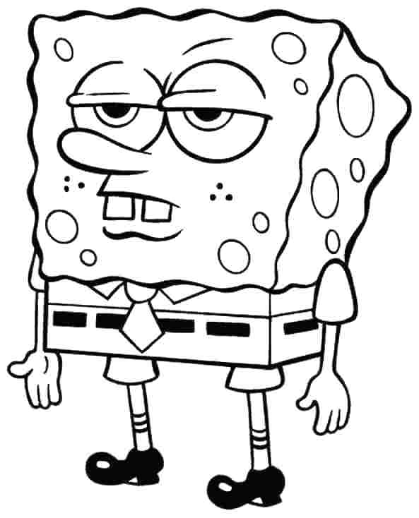 593x734 Spongebob Squarepants Coloring Pages Great Coloring Pages Print