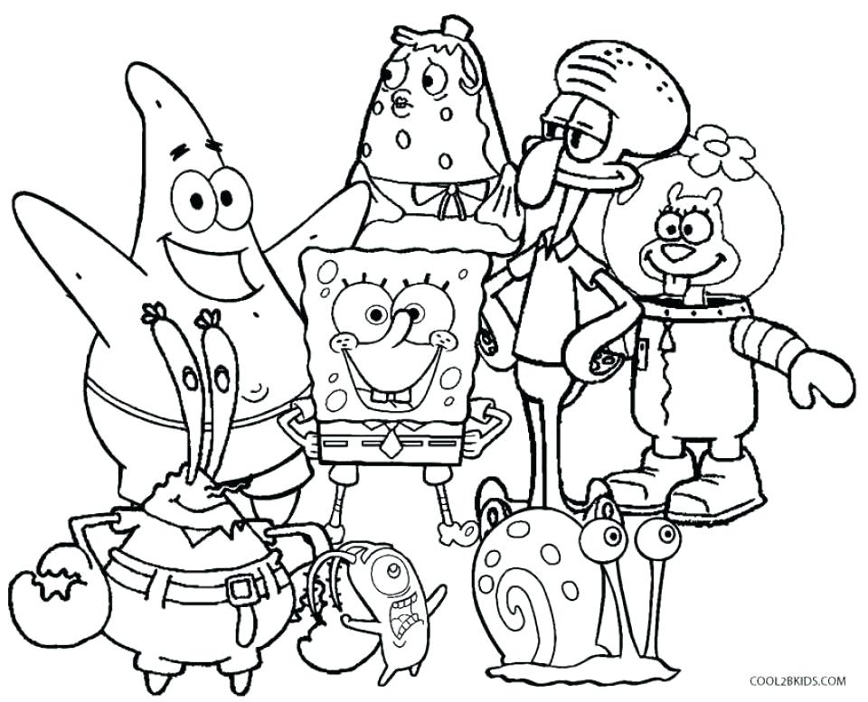 Spongebob Squarepants Coloring Pages Printable Coloring Pages 960x777 Spongebob Squarepants Coloring Pages Printable Coloring Pages