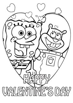 236x333 Valentine's Day Coloring Pages Spongebob Valentines Day Coloring