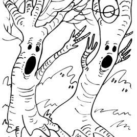 268x268 Scary Tree Coloring Page Archives