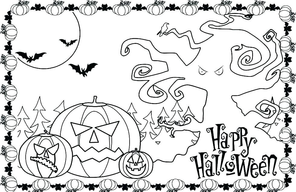 980x635 Spooky Halloween Coloring Pages
