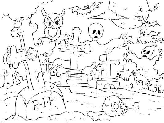Spooky Halloween Coloring Pages