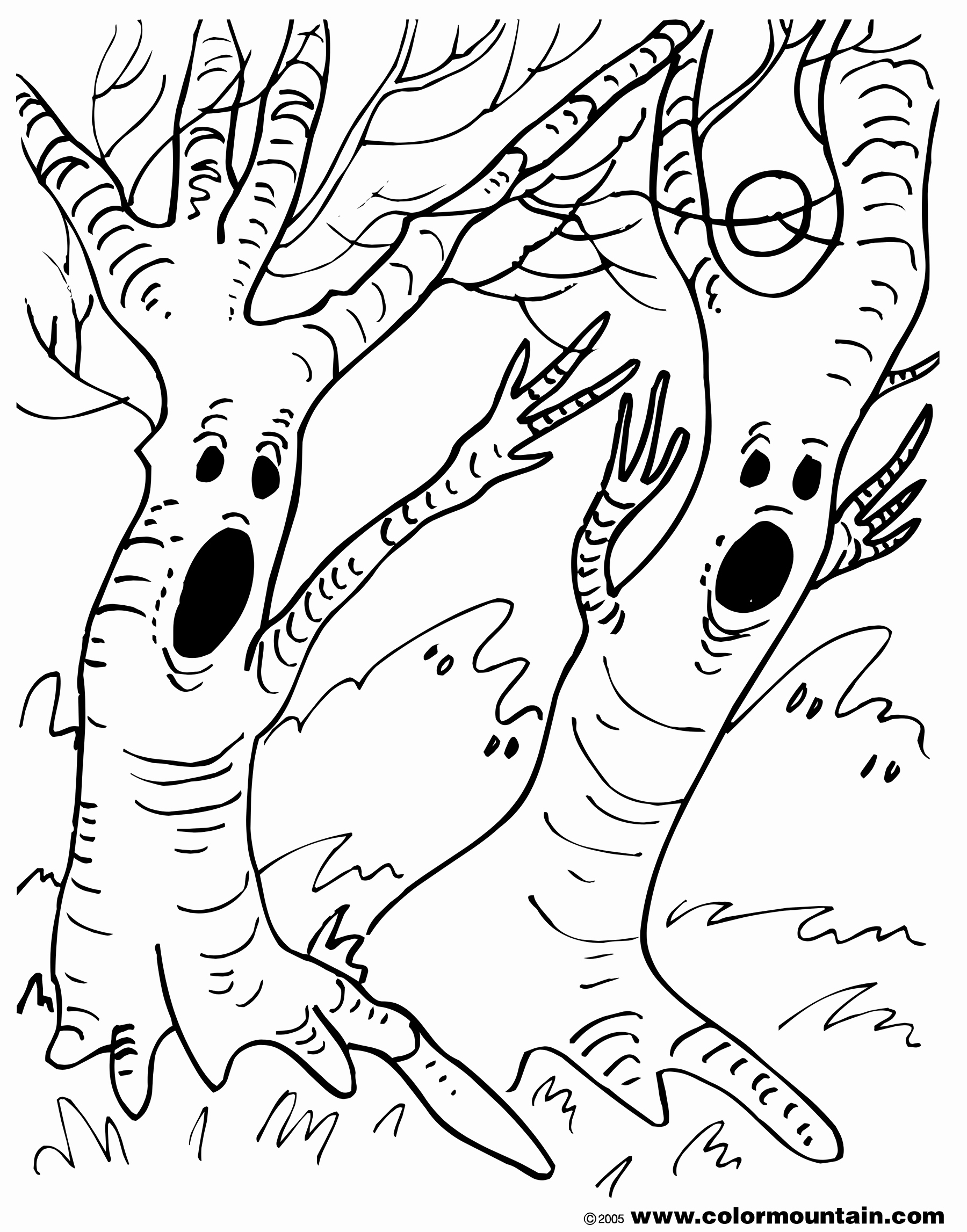 1800x2294 Spooky Halloween Coloring Pages Elegant Scary Halloween Tree