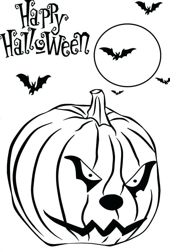 Really Scary Halloween Coloring Pages Pumpkin Cute Free Printable 580x862 Really Scary Halloween Coloring Pages Pumpkin Cute Free Printable
