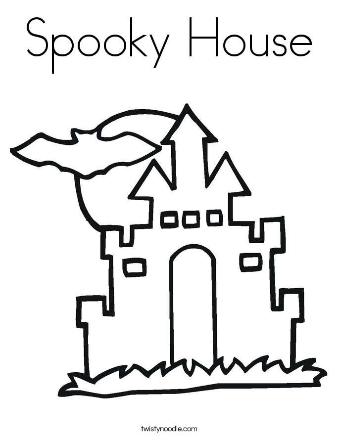 Spooky House Coloring Page 685x886 Spooky House Coloring Page