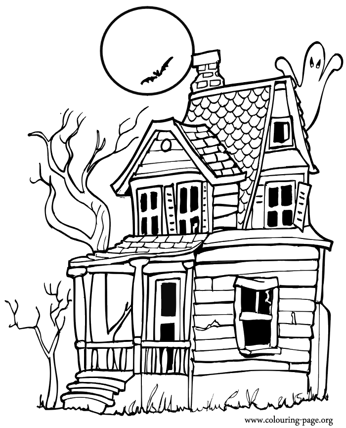 Halloween Haunted House Coloring Pages 700x865 Halloween Haunted House Coloring Pages