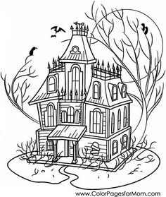 Halloween Colouring Page, Haunted House Colouring Page Projects 236x279 Halloween Colouring Page, Haunted House Colouring Page Projects